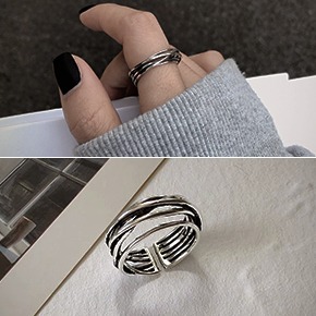 [반지] R-0042 루팝 라인 트위스터 반지