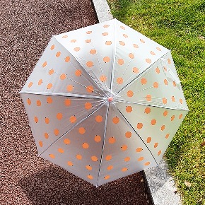 [제주굿즈] JiM145 귤 패턴 반투명 비닐 우산
