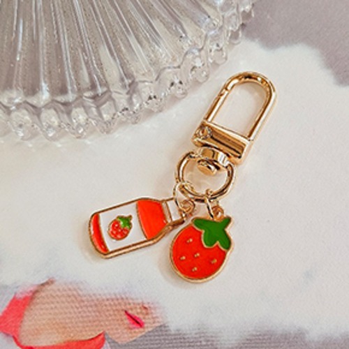 [키링] 딸기 드링크 열쇠고리 DK-0030